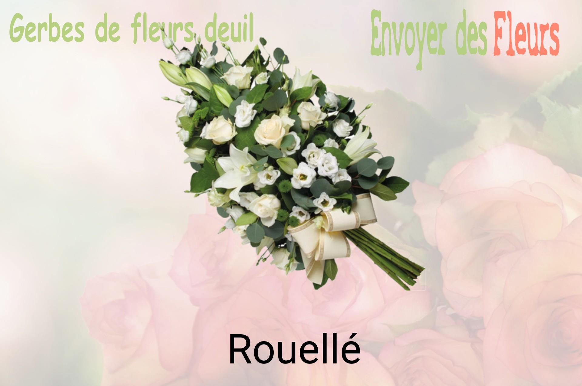Gerbe de fleurs de deuil livrée à Rouellé